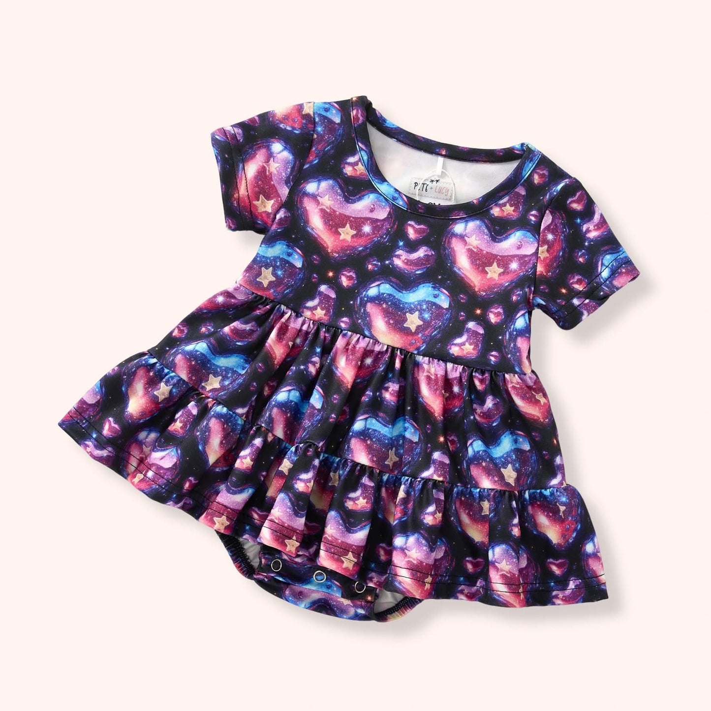 Holographic Hearts Romper