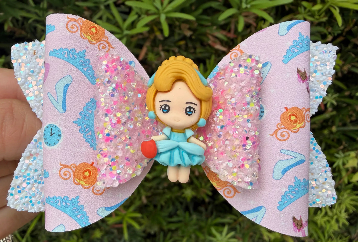 Set of 5 Princess Hair Bows - Fairytale Themed