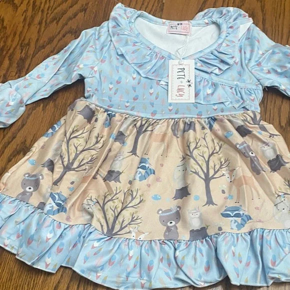 Boho Woodland long sleeve dress